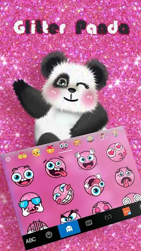 Hot Pink Panda keyboard Theme screenshot 4