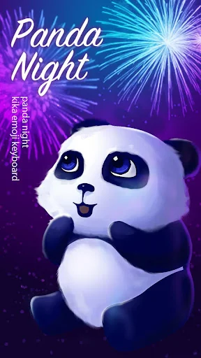 Panda Night Keyboard Theme screenshot 1