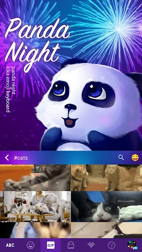 Panda Night Keyboard Theme screenshot 3