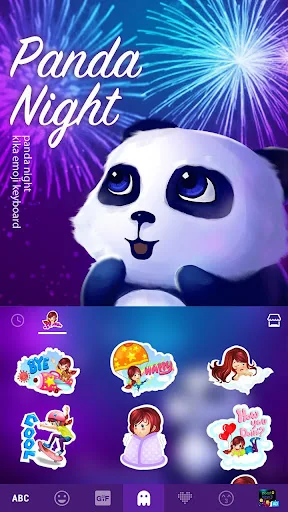 Panda Night Keyboard Theme screenshot 4