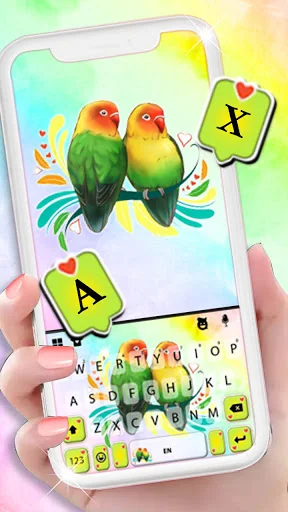 Parakeet Love Keyboard Backgro