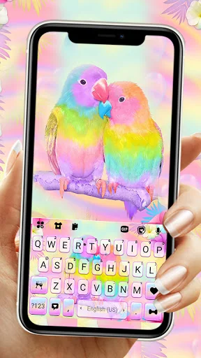 Parrot Love Keyboard Backgroun