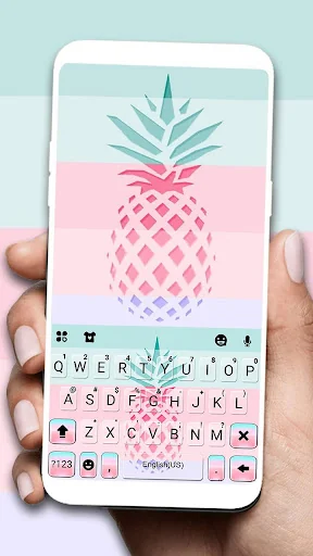 Pastel Pineapple Keyboard Them screenshot 1