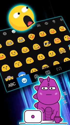 Pink Blue SMS Keyboard Theme screenshot 3