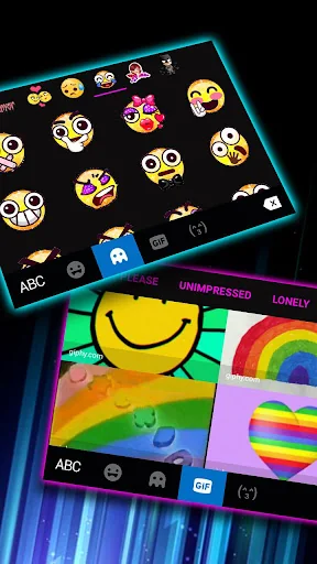 Pink Blue SMS Keyboard Theme screenshot 4
