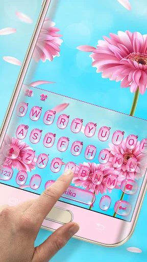 Pink Daisy Keyboard Theme