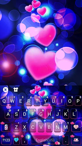 Pink Glow Hearts Theme