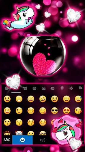 Pink Heart Glass Theme screenshot 3