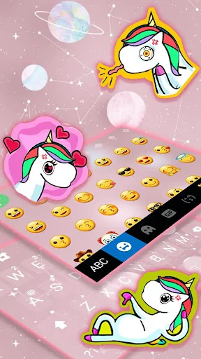 Pink Planets Keyboard Theme screenshot 3
