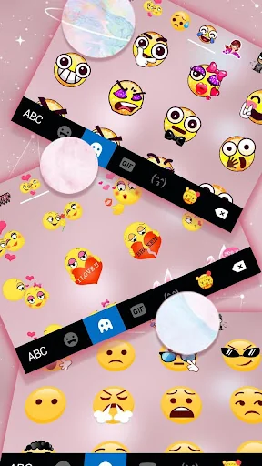 Pink Planets Keyboard Theme screenshot 4