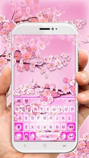 Pink Spring Blossom Keyboard T