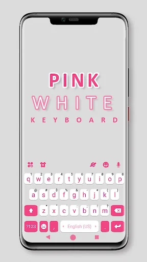 Pink White Chat Keyboard Theme