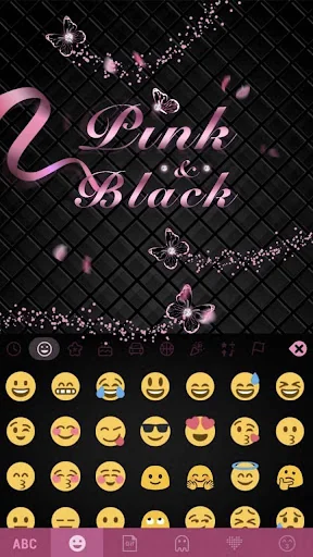 Pink Black Keyboard Theme screenshot 3