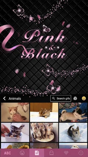 Pink Black Keyboard Theme screenshot 4