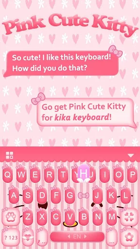 Pink Cute Kitty Theme screenshot 3