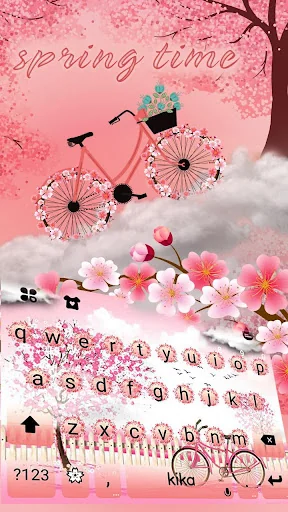 Pink Spring Keyboard Theme screenshot 1