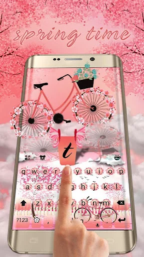 Pink Spring Keyboard Theme screenshot 2