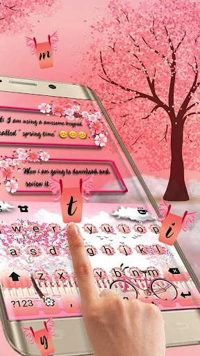 Pink Spring Keyboard Theme screenshot 3