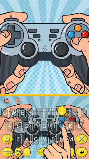 Pop Art Gamepad Keyboard Theme