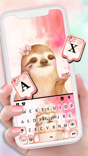 Pretty Sloth Keyboard Backgrou