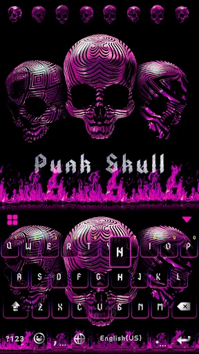 Punk Skull 💀 Keyboard Theme screenshot 1