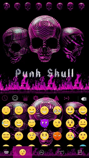 Punk Skull 💀 Keyboard Theme screenshot 2