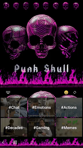 Punk Skull 💀 Keyboard Theme screenshot 3