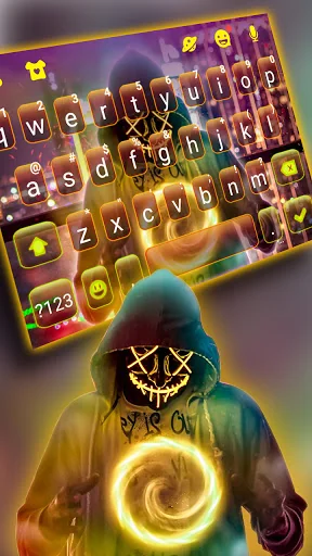 Purge Neon Mask Keyboard Theme