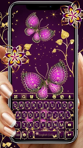 Pink Gold Butterfly Theme