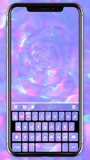 Purple Holographic Keyboard Ba