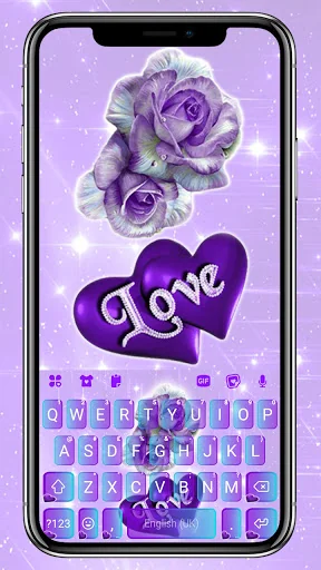 Purple Rose Love Theme screenshot 1