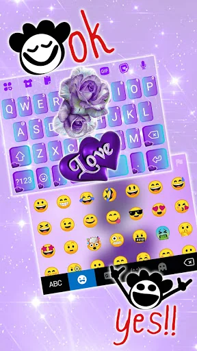 Purple Rose Love Theme screenshot 3