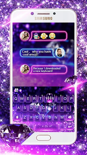 Luxury Diamond keyboard - 3D L screenshot 3
