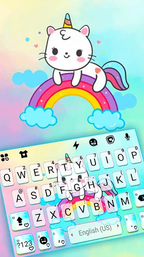 Rainbow Cat Unicorn Keyboard B