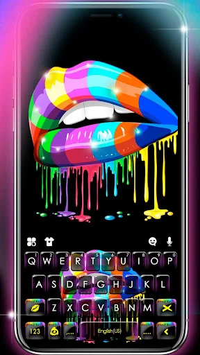 Rainbow Drip Lips Keyboard The screenshot 1