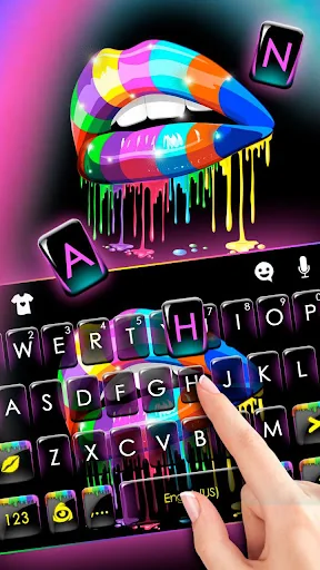 Rainbow Drip Lips Keyboard The screenshot 2