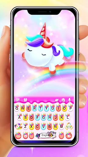 Rainbow Unicorn Smile Keyboard
