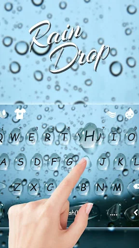 Blue Raindrops Keyboard Theme