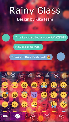 Rainy Glass  Keyboard Theme