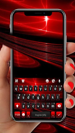 Red Flash 3D Keyboard Backgrou screenshot 1