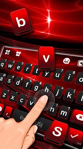 Red Flash 3D Keyboard Backgrou screenshot 2