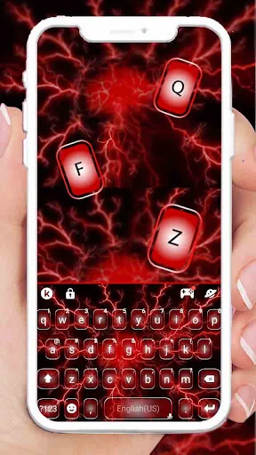 Red Lightning 3d Thunder Keybo