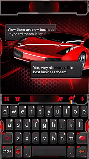 Red Sports Car Racing Keyboard screenshot 1
