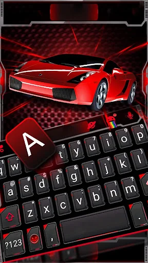 Red Sports Car Racing Keyboard screenshot 2