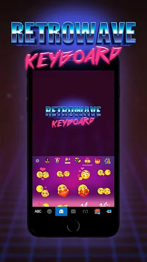 Retrowave Keyboard Theme screenshot 3