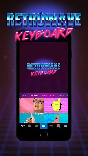 Retrowave Keyboard Theme screenshot 4