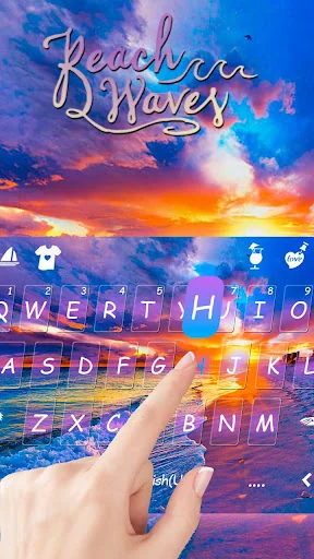 Romantic Colorful Beach Keyboa screenshot 1