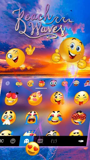 Romantic Colorful Beach Keyboa screenshot 3