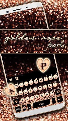 Gold Rose Pearl Luxury Keyboar