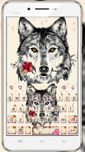 Rose Wolf Tattoo Keyboard Them